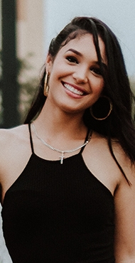 woman smiling at camera